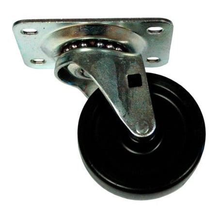 Specialmade Goods And Services Rubbermaid 3in Swivel Plate Caster, Black - FG3600L40000